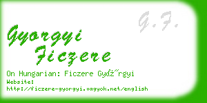 gyorgyi ficzere business card